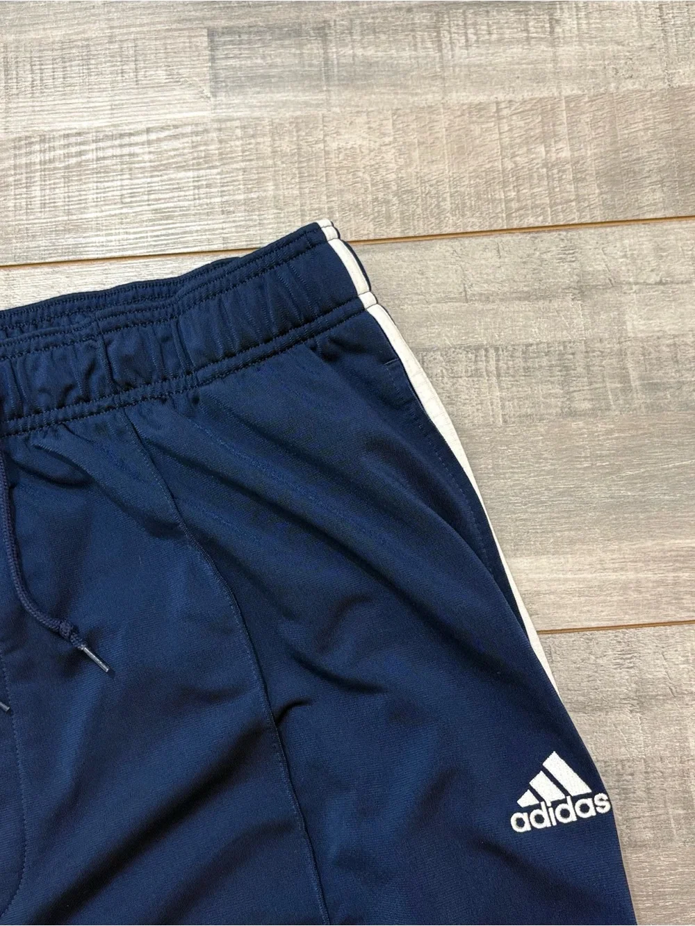 Vintage Adidas Track Pants Mens 2XL Blue 3 Stripe Athletic 2004 Y2K Polyester